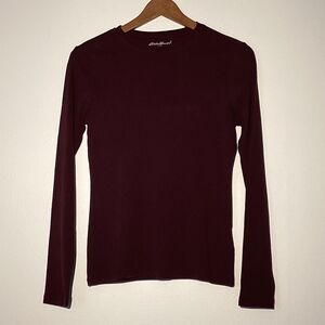Eddie Bauer Burgundy Long Sleeve Top
